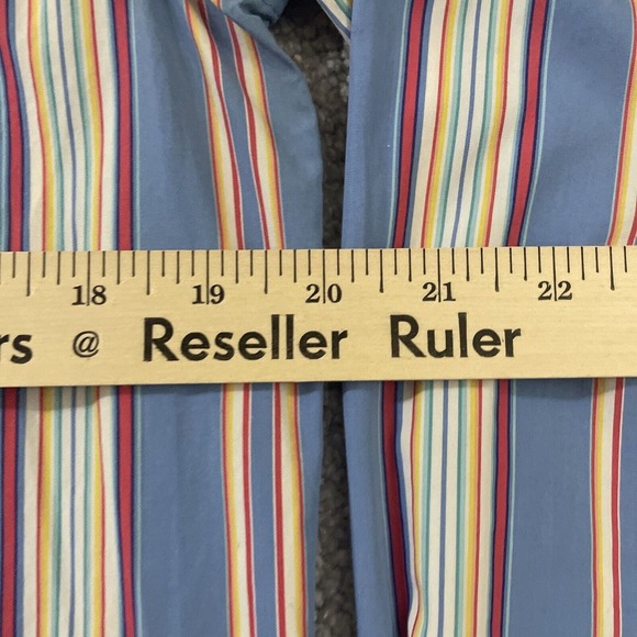 Lauren Ralph Lauren Button Down Shirt Womens Size 8 Classic Multicolor Stripes - Picture 7 of 10